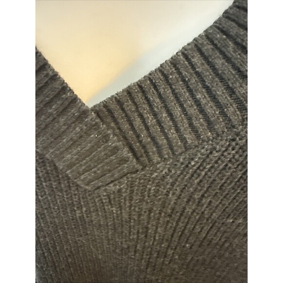 Victoria’s Secret‎ PINK Womens Deep V-Neck Charcoal Sweater Oversized Slouchy - Picture 2 of 11